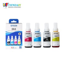 Tinta Original ❤️🖨️Color Amarillo, Cián, Magenta, Negro, 664 Epson