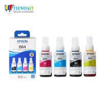 Tinta Original ❤️🖨️Color Amarillo, Cián, Magenta, Negro, 664 Epson